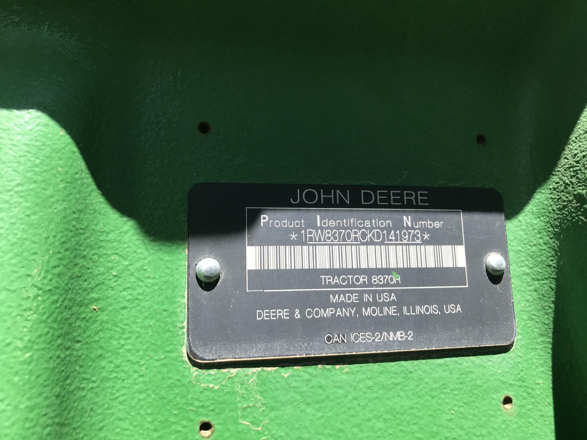 2019 John Deere 8370R Image