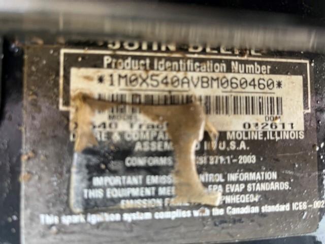 2010 John Deere X540 Image